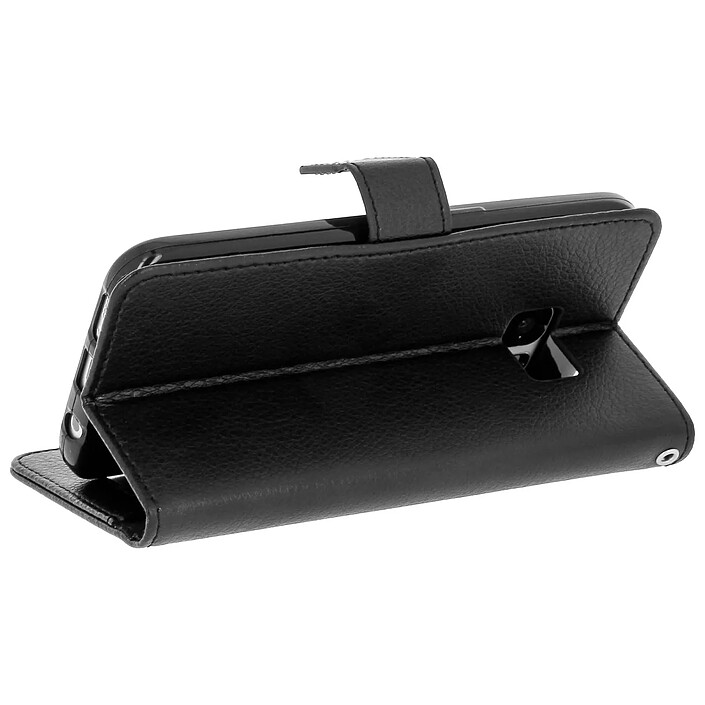 Avizar Housse Étui Folio Portefeuille pour Samsung Galaxy S7 - Fonction Support Noir pas cher