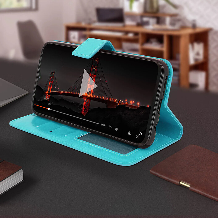 Acheter Avizar Housse pour Samsung Galaxy M20 Étui Portefeuille Fonction Support Turquoise
