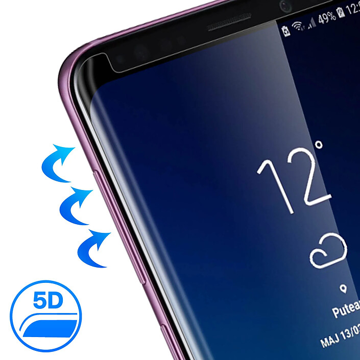 Acheter Avizar Film pour Samsung Galaxy S9 Verre Trempé 9H Incurvé 5D Full Cover Protections