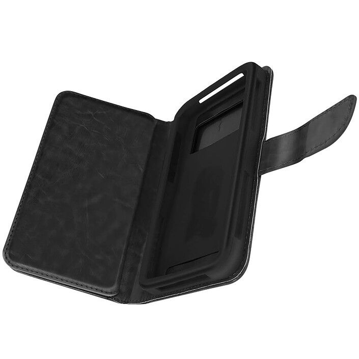 Avizar Étui pour Smartphone 5,5 à 6,0'' Portefeuille Multi-rangements Caméra Slide Noir