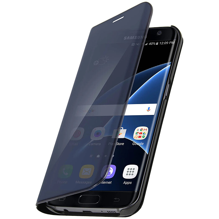 Avizar Étui pour Samsung Galaxy S7 Edge Housse Clapet Flip Cover Miroir - Fonction Stand