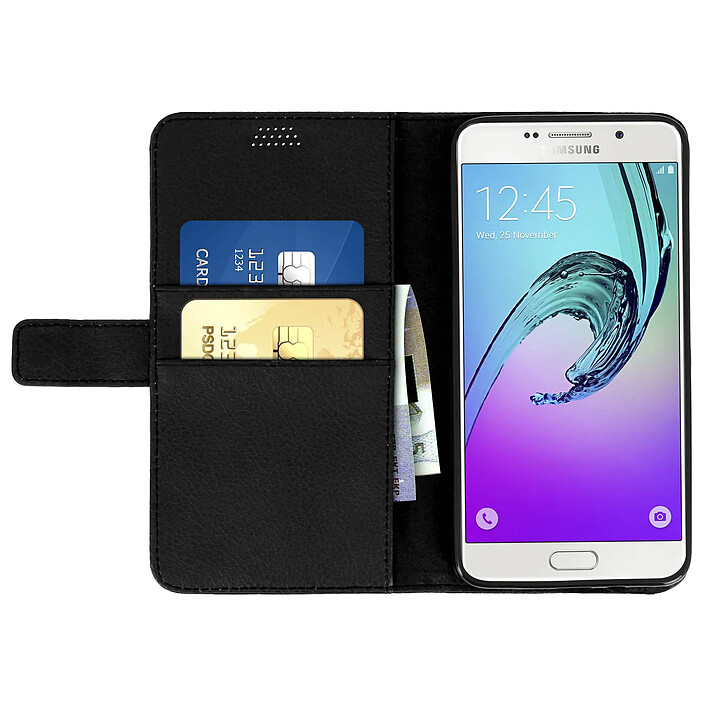 Avis Avizar Housse Étui Folio Portefeuille pour Samsung Galaxy J7 2016 - Fonction Support Noir