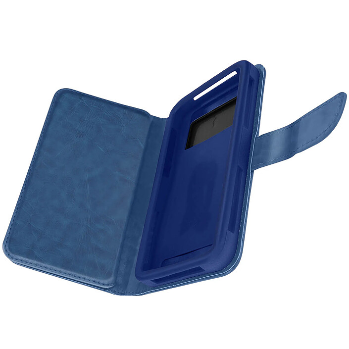 Avizar Etui Smartphone 5,5 à 6,0'' Portefeuille Mutirangements Caméra Slide bleu