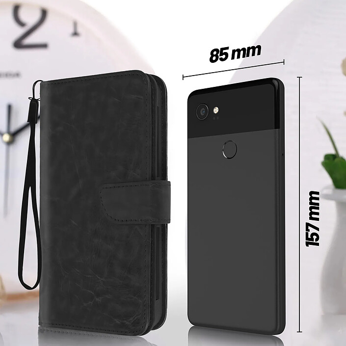 Avis Avizar Étui pour Smartphone 5,5 à 6,0'' Portefeuille Multi-rangements Caméra Slide Noir