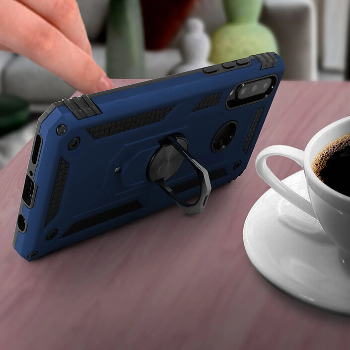 Acheter Avizar Coque Huawei P30 Lite Bi matières Bague Support Vidéo bleu nuit