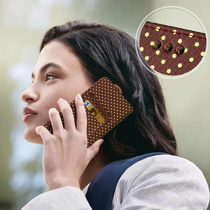 Avis Avizar Étui à Pois pour Smartphone 5,3 à 5,5 Clapet Portefeuille Support et Miroir