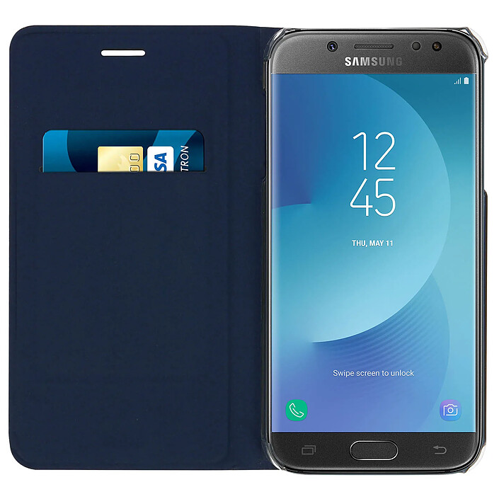 Avis Avizar Housse pour Samsung Galaxy J3 2017 Étui Portefeuille Ultra-fin - Fente pour Carte Bleu nuit
