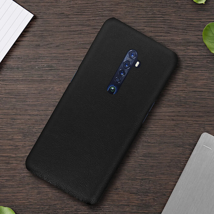 Acheter Avizar Coque Oppo Reno 2 Aspect Cuir Effet Vintage Protection Rigide et Fine noir