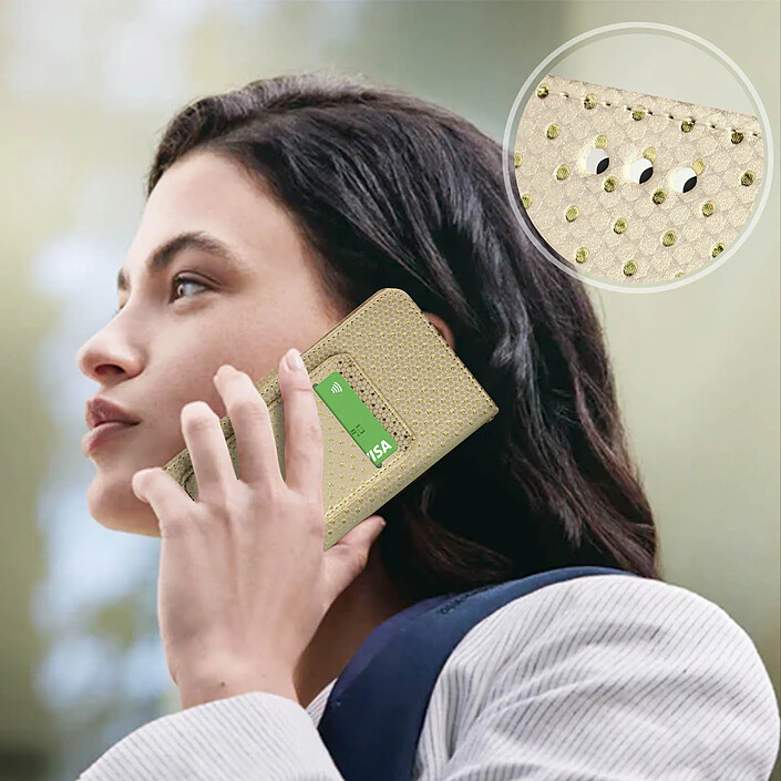 Avis Avizar Étui à Pois pour Smartphone 5,0 à 5,3 Clapet Portefeuille Support et Miroir
