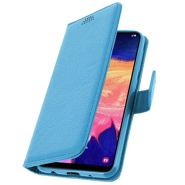Avizar Housse pour Samsung Galaxy A10 Étui Portefeuille Porte-carte Support Vidéo Bleu