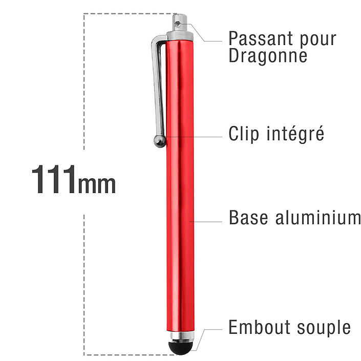 Avizar Stylet pour écran Tactile Pointe Ronde pas cher