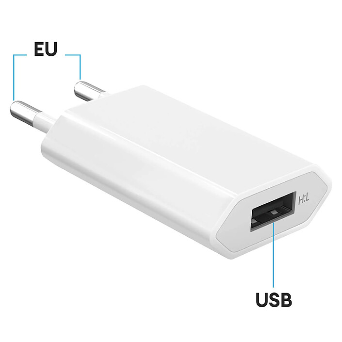 Acheter Avizar Chargeur Secteur Universel pour Smartphones USB 1A Compact Ultra Fin Blanc