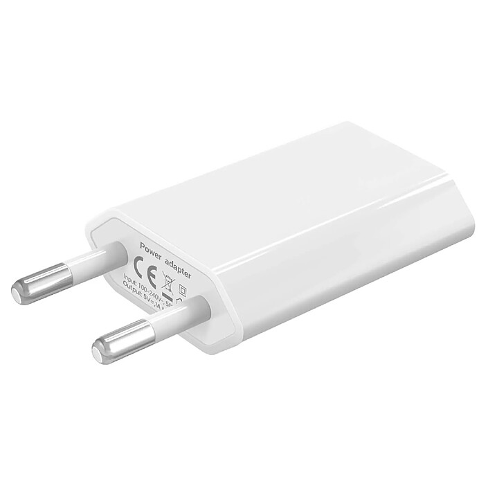 Avizar Chargeur Secteur Universel pour Smartphones USB 1A Compact Ultra Fin Blanc pas cher