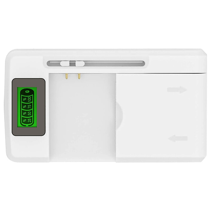 Acheter Avizar Chargeur Batterie Universel Smartphone Indicateur LED + Entrée USB - Blanc