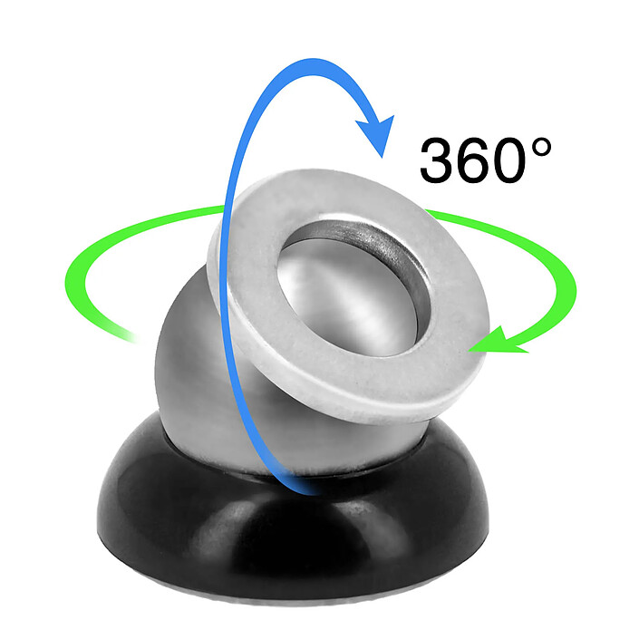 Avizar Support voiture magnétique Orientable à 360° pour smartphones pas cher