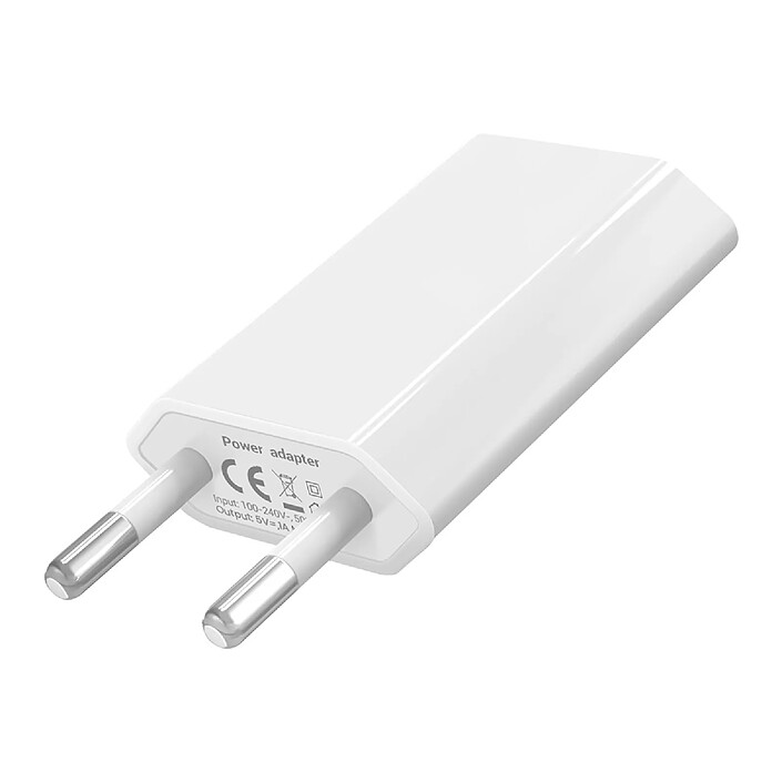 Avis Avizar Chargeur Secteur Universel pour Smartphones USB 1A Compact Ultra Fin Blanc