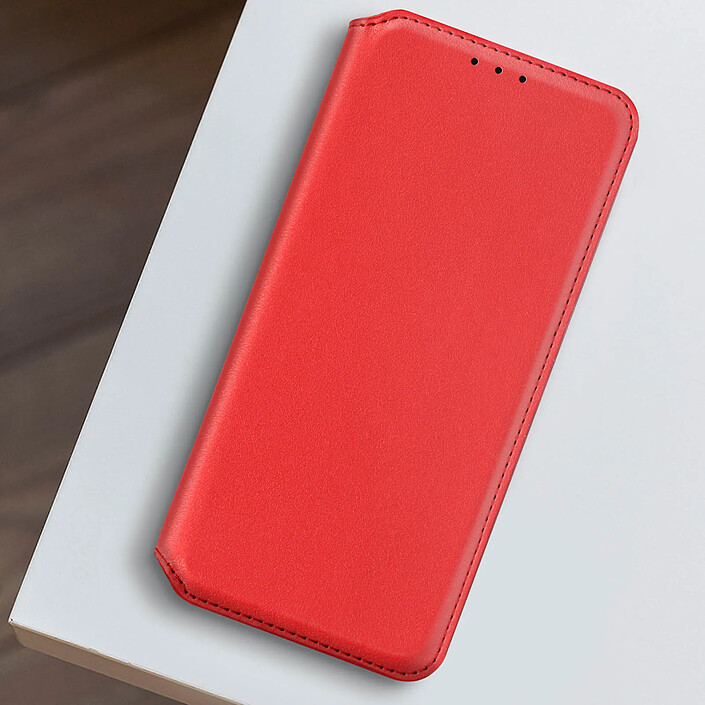 Avizar Étui pour Oppo A9 2020 Porte-carte Support Vidéo Clapet Magnétique Rouge pas cher