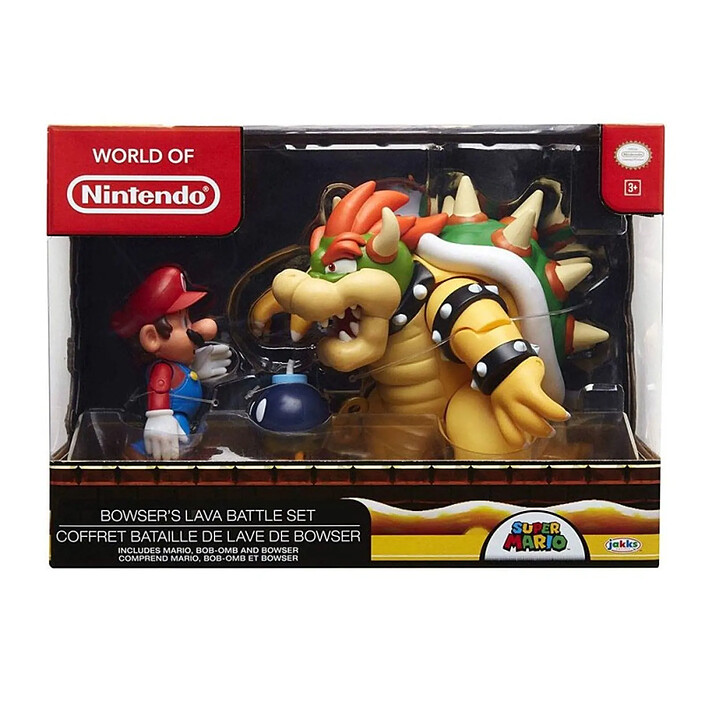 Avis World of Nintendo - Pack 3 figurines Mario vs. Bowser Lava Battle 6-15 cm