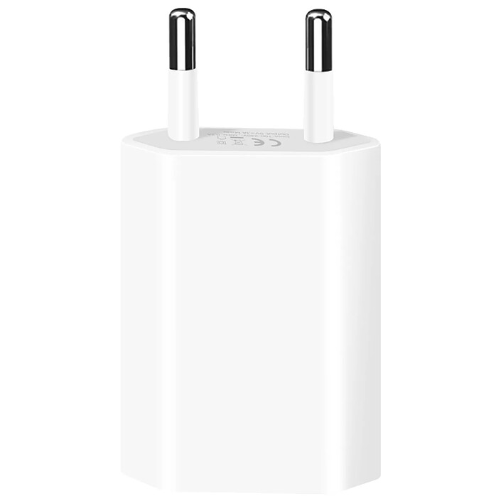 Avizar Chargeur Secteur USB pour iPhone 1A 5W avec Câble USB-A vers Lightning 1m Blanc pas cher