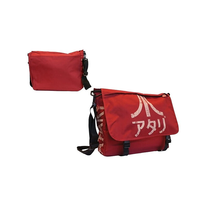 ATARI - Sac Besace Rouge Foncé  avec Marquage Logo Japonais