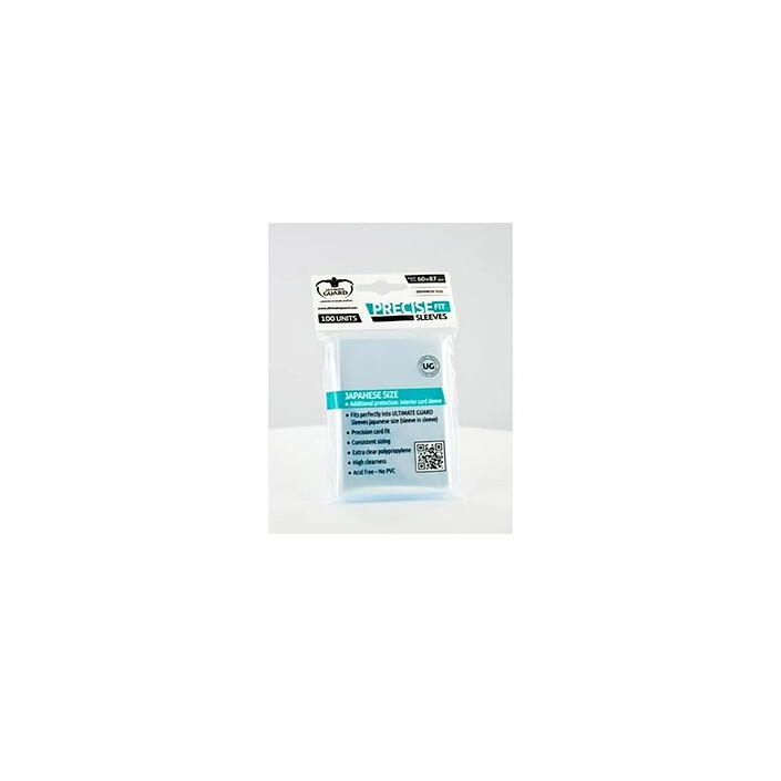 Ultra Pro Ultimate Guard - 100 pochettes Precise-Fit Sleeves format japonais Transparent
