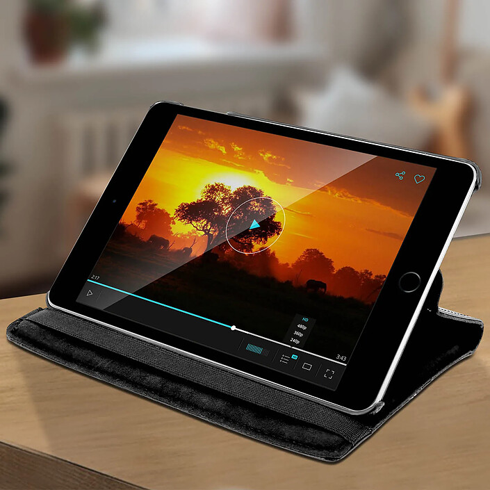 Avis Avizar Housse pour iPad Mini 4 / iPad Mini 2019 Ajustable Support Orientable 360° Noir