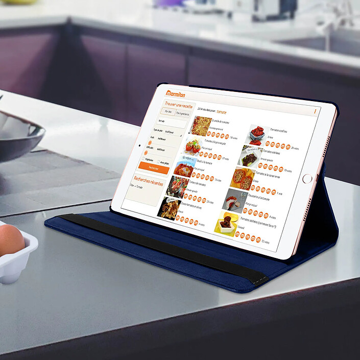Avizar Étui pour Apple iPad Air 3 2019 / Pro 10.5 Intégrale Support Rotatif 360° Bleu nuit pas cher