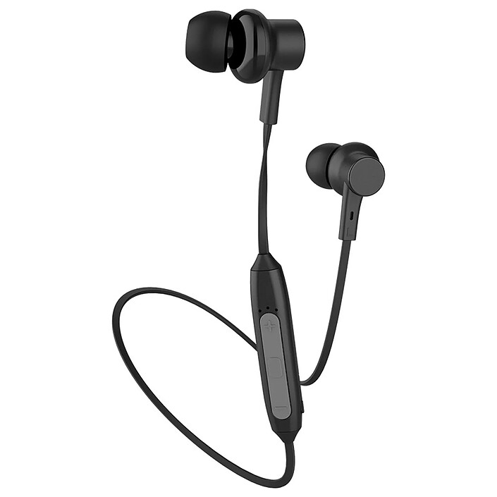 Écouteurs intra-auriculaires Bluetooth Magnétiques Télécommande et Micro Noir