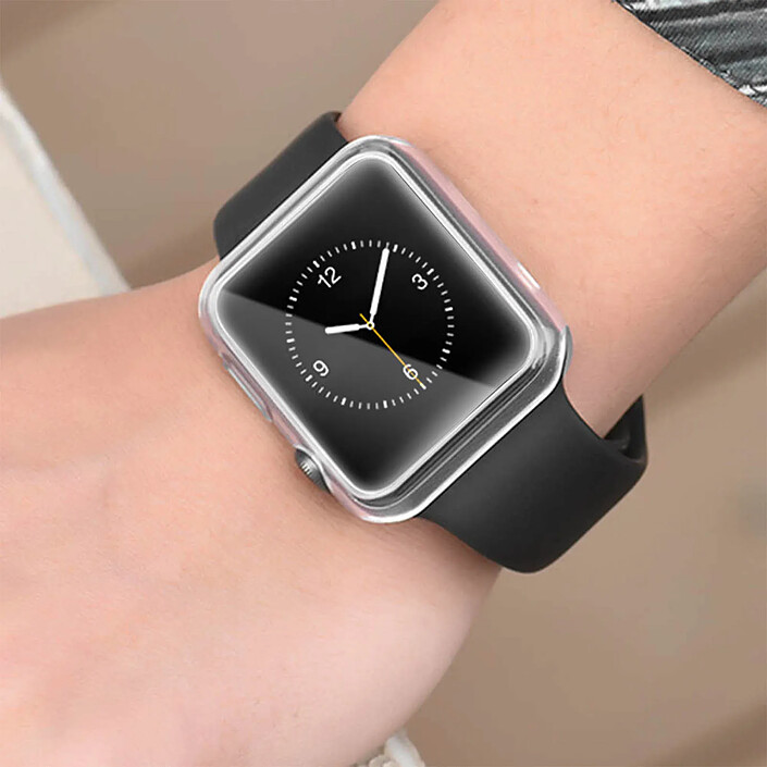 Avizar Coque Apple Watch 40mm Protection Ecran Silicone Anti-rayures Transparent pas cher