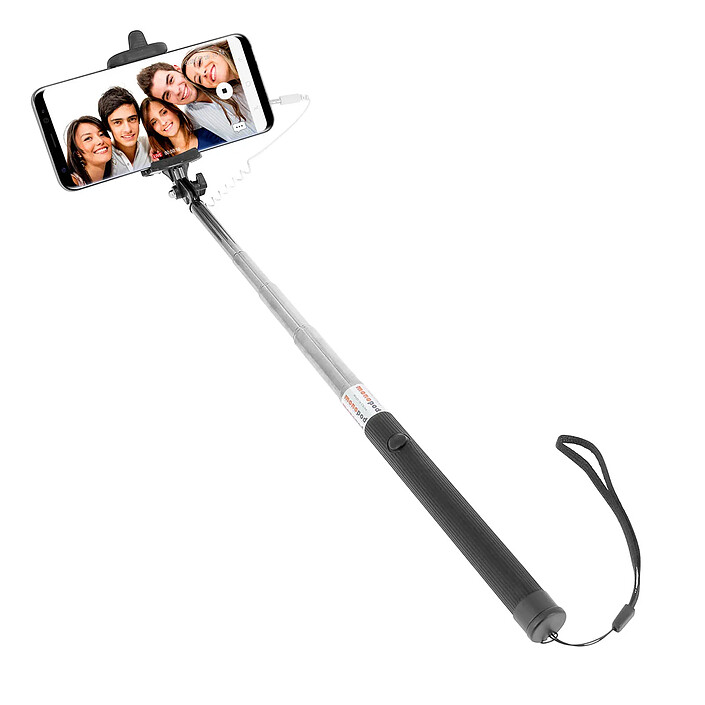 Avizar Perche à Selfie Orientable Filaire avec Prise Jack 3.5mm