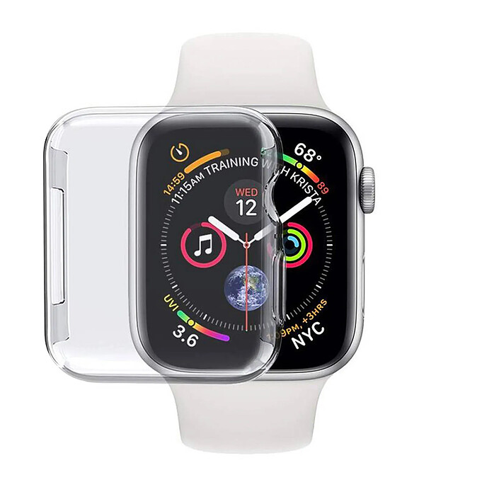 Avizar Coque Apple Watch 40mm Protection Ecran Silicone Anti-rayures Transparent