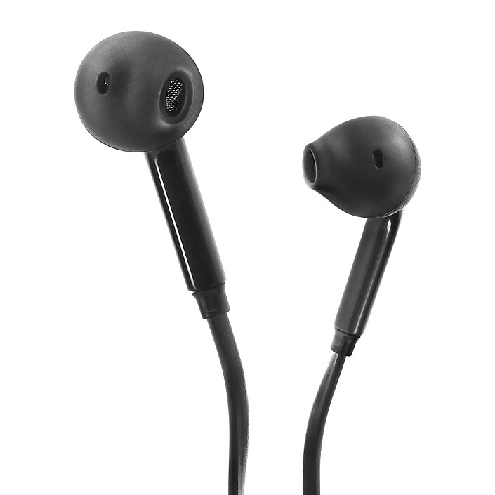 Acheter Écouteurs Filaires Jack 3.5mm Son Clair Micro et Télécommande Câble Plat Noir