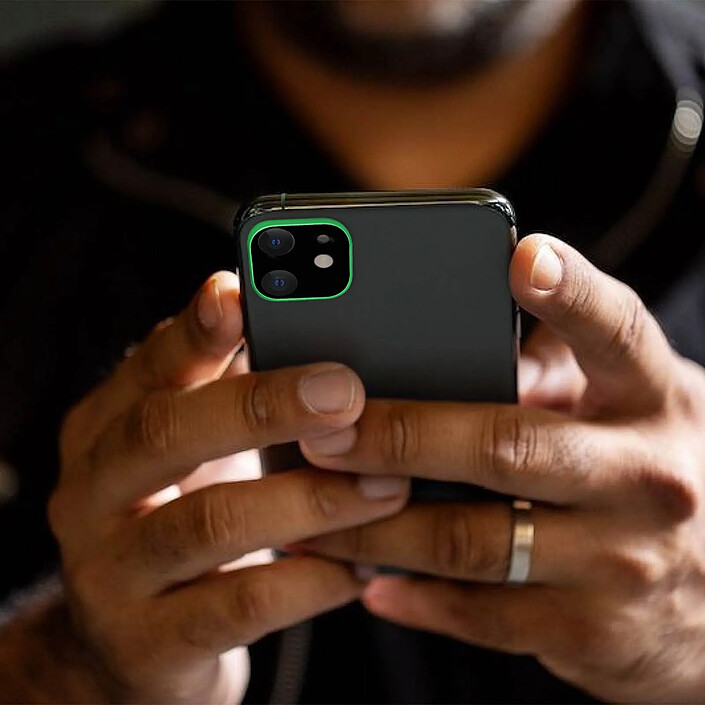 Acheter Avizar Protège Caméra Apple iPhone 11 Vitre Protection Verre Trempé 9H Anti-trace vert
