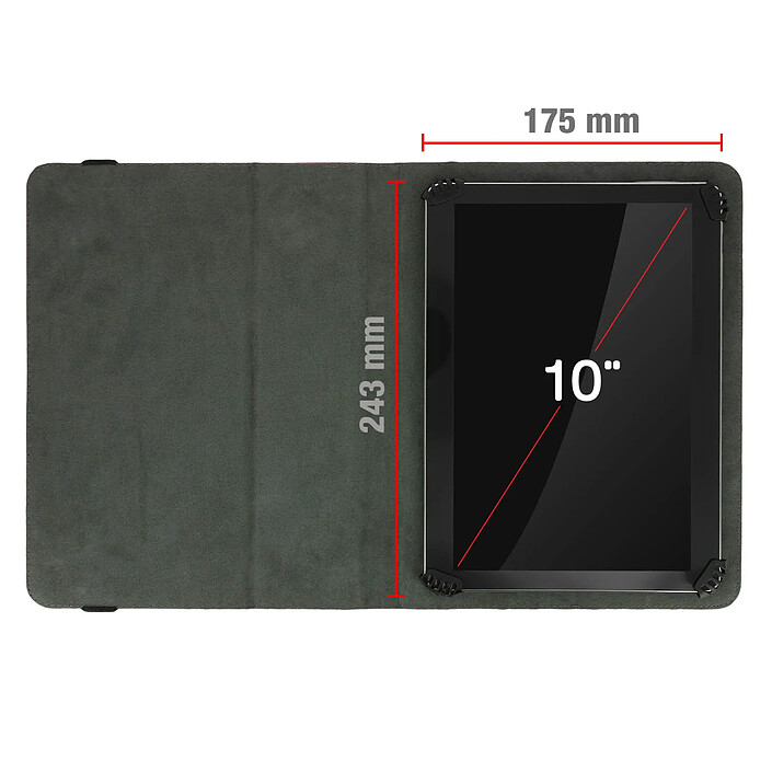 Avis Avizar Housse pour Tablette 10'' Étui Clapet Accroche grappins Support vidéo