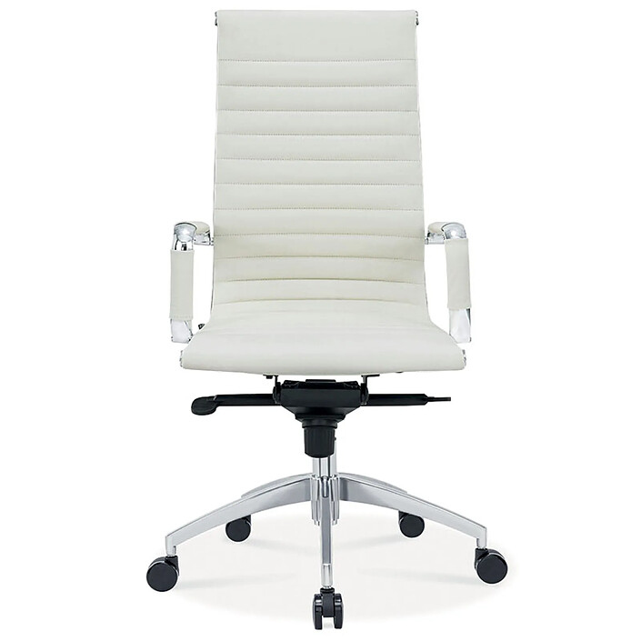 MTi Fauteuil MTGA65HD dossier haut en cuir blanc