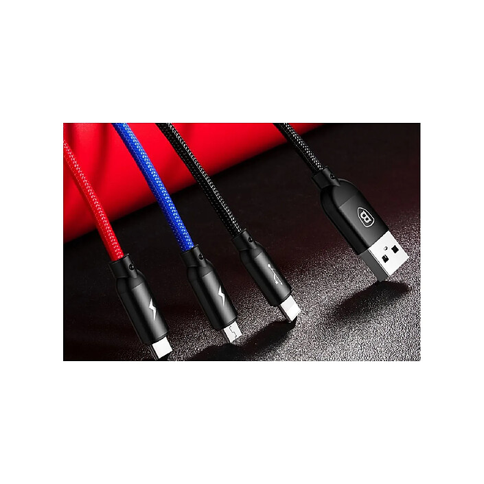 Avis Baseus Câble  USB-C  3 en 1