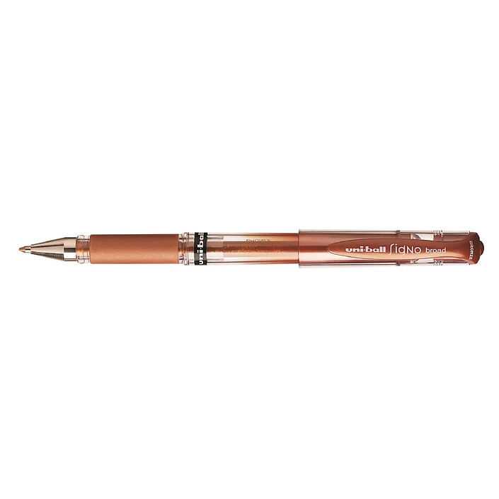 UNI-BALL Roller encre gel Signo Broad UM153 grip pointe large 1mm bronze