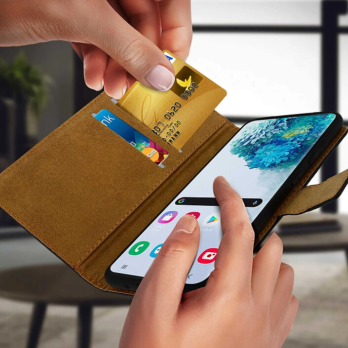 Avis Avizar Housse pour Samsung Galaxy S20 Cuir Véritable Porte cartes Support