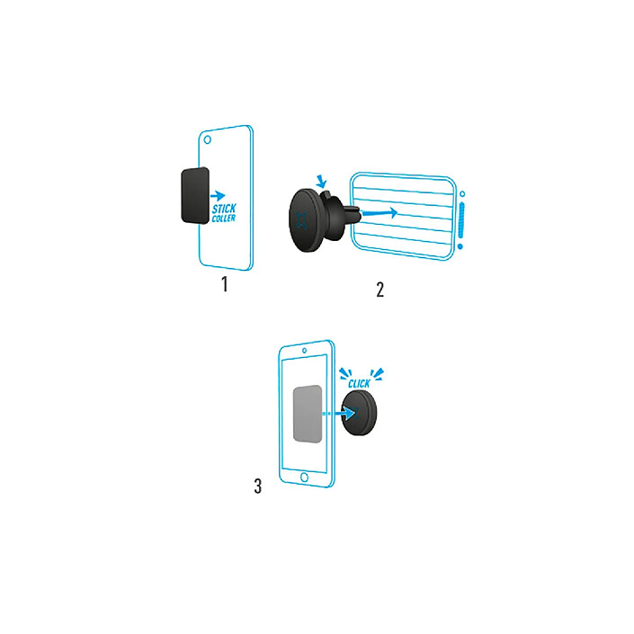 Avis Mobilis Support Téléphone Voiture Grille d'Aération Universel - Noir