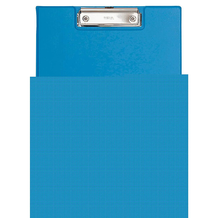 MAUL Porte-bloc à rabat en carton plastifié A4 bleu