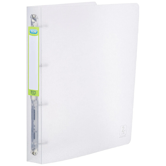 OXFORD Classeur 4 anneaux 2nd life dos de 40 mm A4 couleur incolore translucide