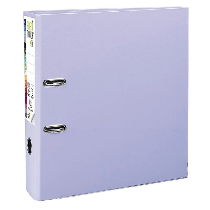 EXACOMPTA Classeur à levier Prem'Touch Revetu polypropylène - Dos 80mm - A4 maxi - Lilas