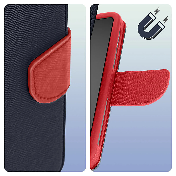 Avizar Etui universel Smartphone 139 x 71 mm avec Porte-cartes Fancy Style bleu nuit pas cher