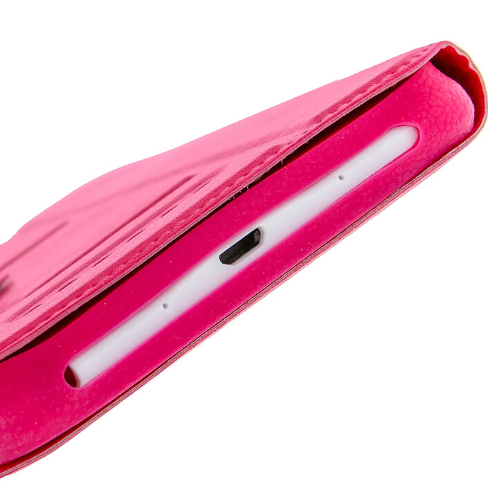 Avizar Étui Smartphones : Longueur entre 127 mm et 132 mm et double fenêtre - Rose pas cher