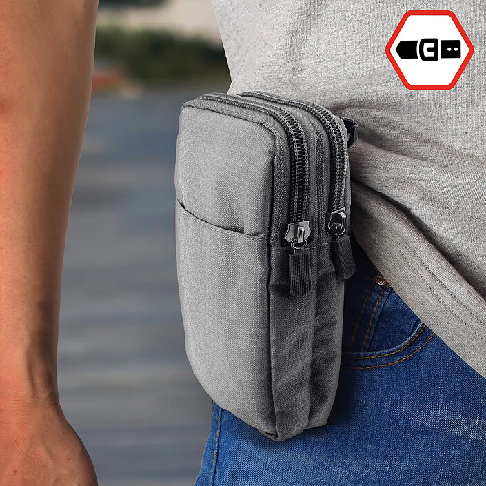 Avis Avizar Étui Ceinture pour Smartphone Passant Ceinture Mousqueton Lanière 2 Poches