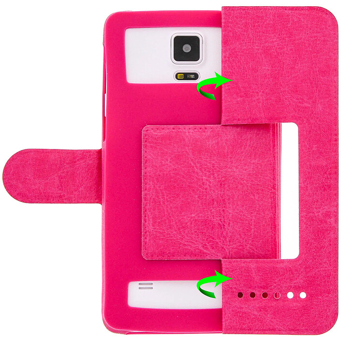 Acheter Avizar Étui Smartphones : Longueur entre 127 mm et 132 mm et double fenêtre - Rose