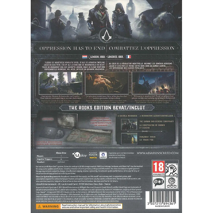 Avis Assassin's Creed Syndicate The Rooks Edition (Xbox One)