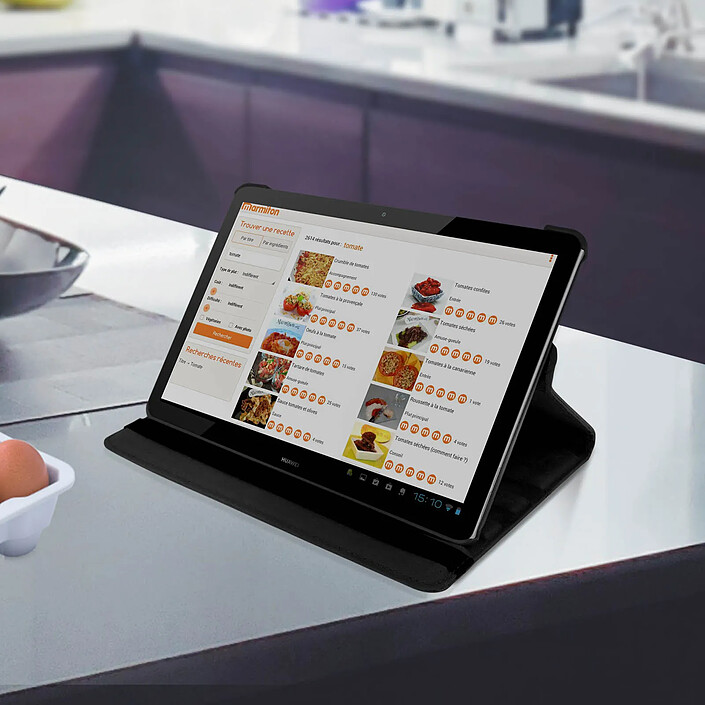 Avizar Étui pour Huawei Mediapad T5 10'' Housse Intégrale Support Rotatif 360° Noir pas cher