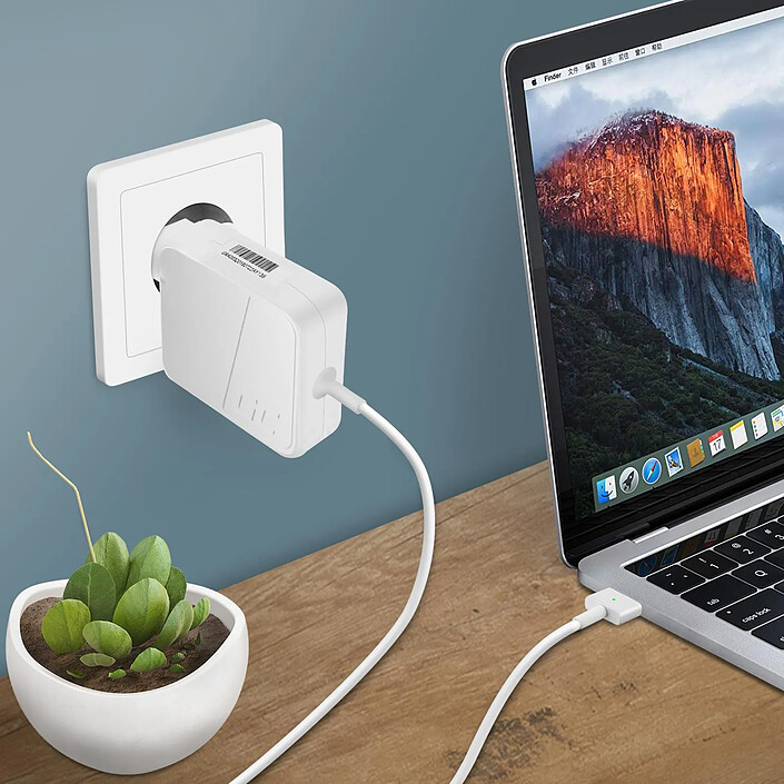 Avis Avizar Chargeur Secteur pour MacBook Air 2ème génération MagSafe 2 45W Magnétique Blanc