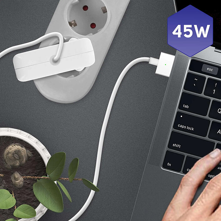 Avizar Chargeur Secteur pour MacBook Air 2ème génération MagSafe 2 45W Magnétique Blanc pas cher